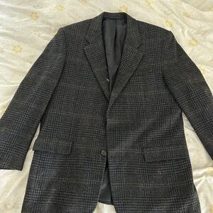 Hickey Freeman Charcoal Checkered Blazer